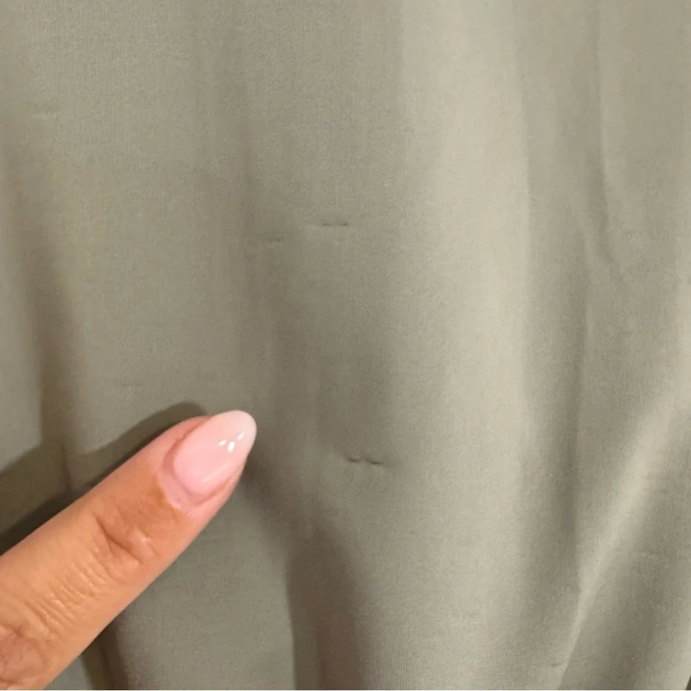 Free People When & Where Laurel Oak Bodysuit Olive Green Drapey Sleek Sleeveless - Picture 13 of 13